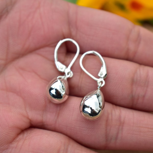 Teardrop Earrings in 925 Sterling Silver, Pear Shaped Cubic Zirconia Drop Earrings, Leverback Dangle Earrings With Cubic Zirconia for Women - Canada