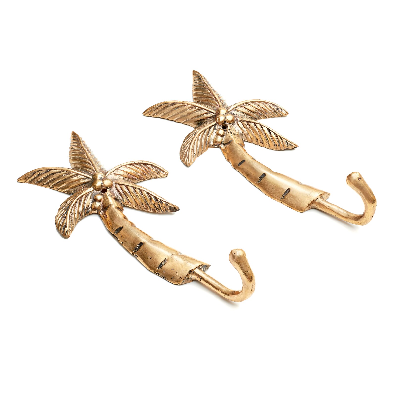 Brass Palm Tree Decorative Wall Hook Coastal Home Decor Etsy