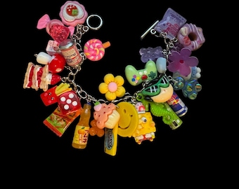 Rainbow Junk Charm Bracelets