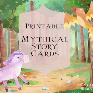 Tarjetas de historia de fantasía imprimibles / 18 cartas / Juego imaginativo / Descargable / Juego de cartas de narración mítica / Educación en casa