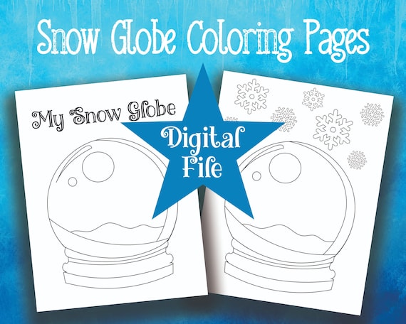 Snow Globe Coloring Page Holiday Craft Winter Coloring