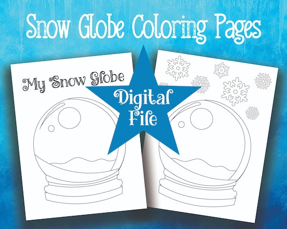 Snow Globe Coloring Page  Holiday Craft  Winter Coloring