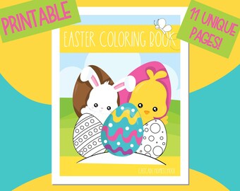 Easter Coloring Book for Kids | Cute and Fun Pictures | Printable Easter  | Kids Coloring Pages | Easter Digital File