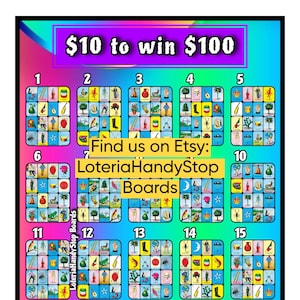 10, um 100 Loteria Boards zu gewinnen