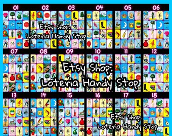 Loteria Board, Custom Loteria, Loteria Characters