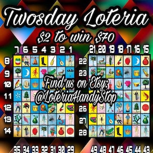 Loteria Tuesday Board Game with 56 Lines to Play Online