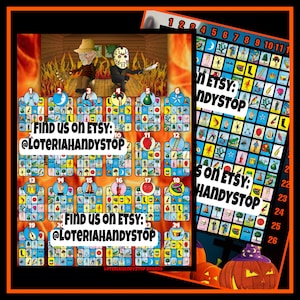 Halloween Loteria Boards Lines and Full Cards to Play Online