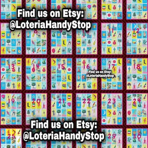 Loteria Carta Llena con 30 Numeros