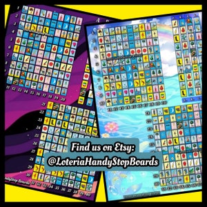 Loteria Quadruple with 40 Lines 4 Free Lines Digital Download Boards