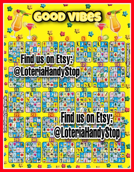 35 Full Cards Loteria Board Game for Online - Etsy
