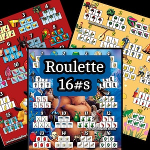 16 Numbers Loteria Roulette Board Games