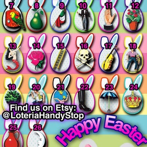 Easter Loteria Board 26 Numbers to Play Online No Repeats