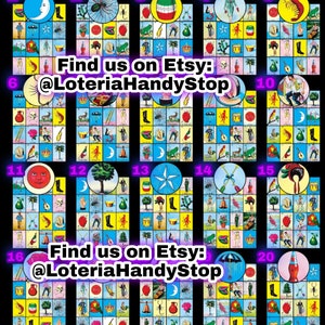 Juego de mesa Loteria de 20 números para descargar y jugar online