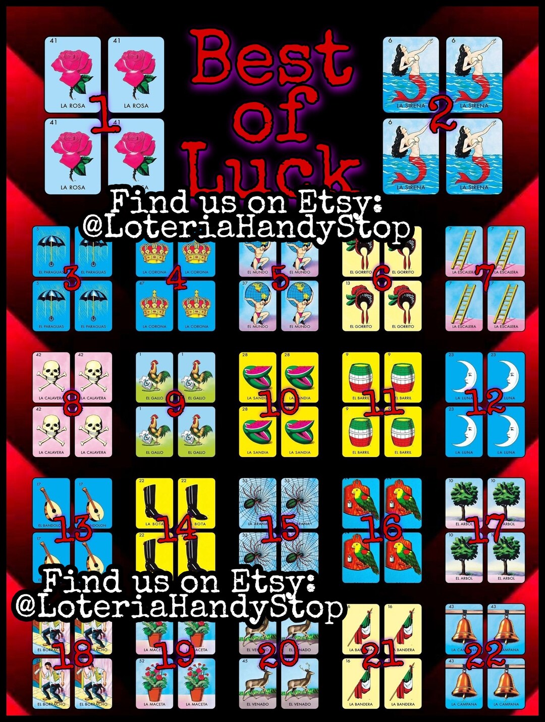 Shuffle Numbers Game 22 Numbers Loteria Shuffle Board Game to Play Online - Etsy