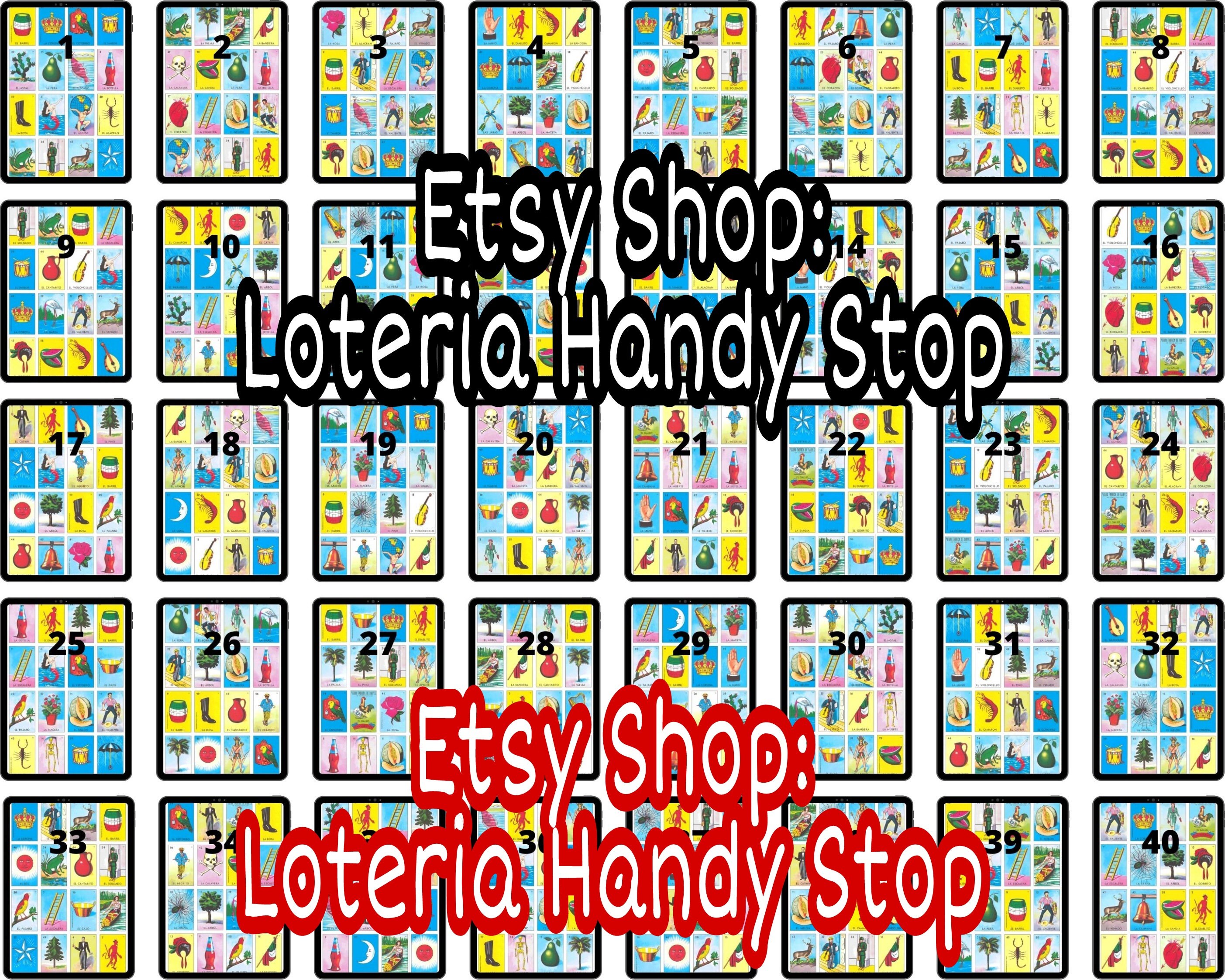 Loteria Game Board With 40 Original Loteria Cards to Play Online - Etsy