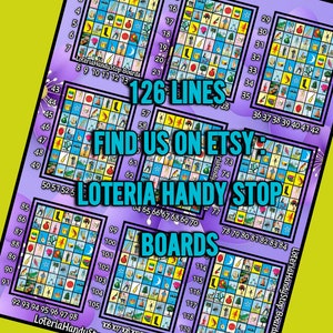 126 Lines Loteria Board to Play Online
