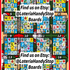 16 cartas de juego de lotería completas en 1 tablero digital de lotería para jugar en línea