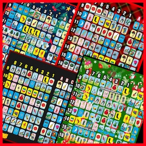 Triplets Loteria Board Line Games 16 Numbers with Free Lines