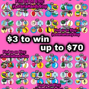3 Dollars to Win Loteria Board Game Posito to Play Online