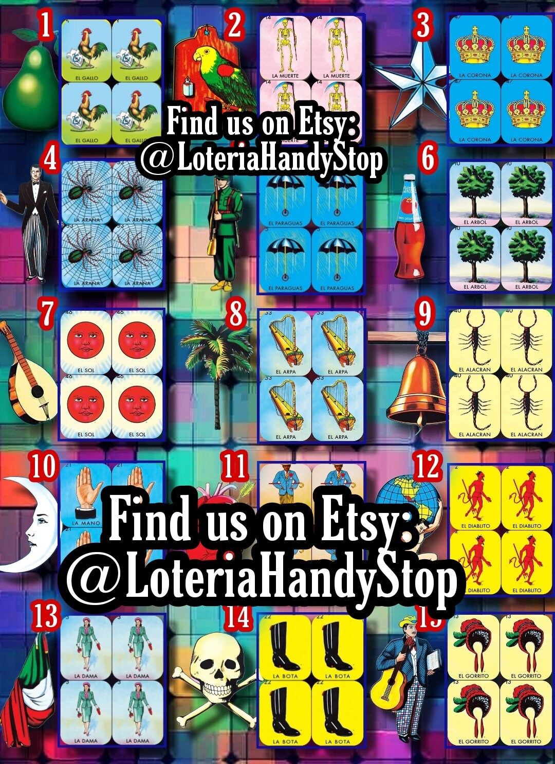 Shuffle Numbers Game 15 Numbers Shuffle Loteria Board Game to Play Online - Etsy