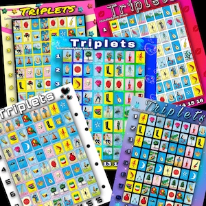 Triplets Roulette Loteria Board Line Games 16 Numbers