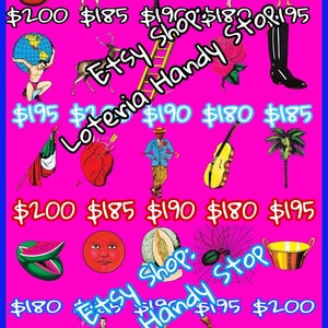 25 Loteria Characters with Money Amounts to Play Online