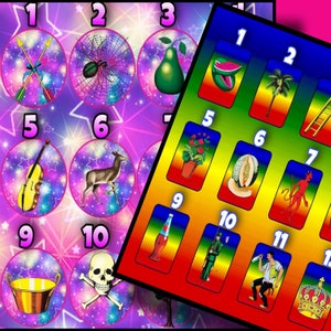 Loteria Mini Game Boards 12 Numbers to Play Online