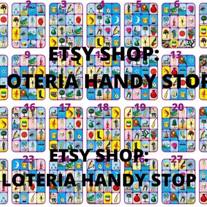 28 Original Mexican Loteria Cards on 1 Board to Play Online