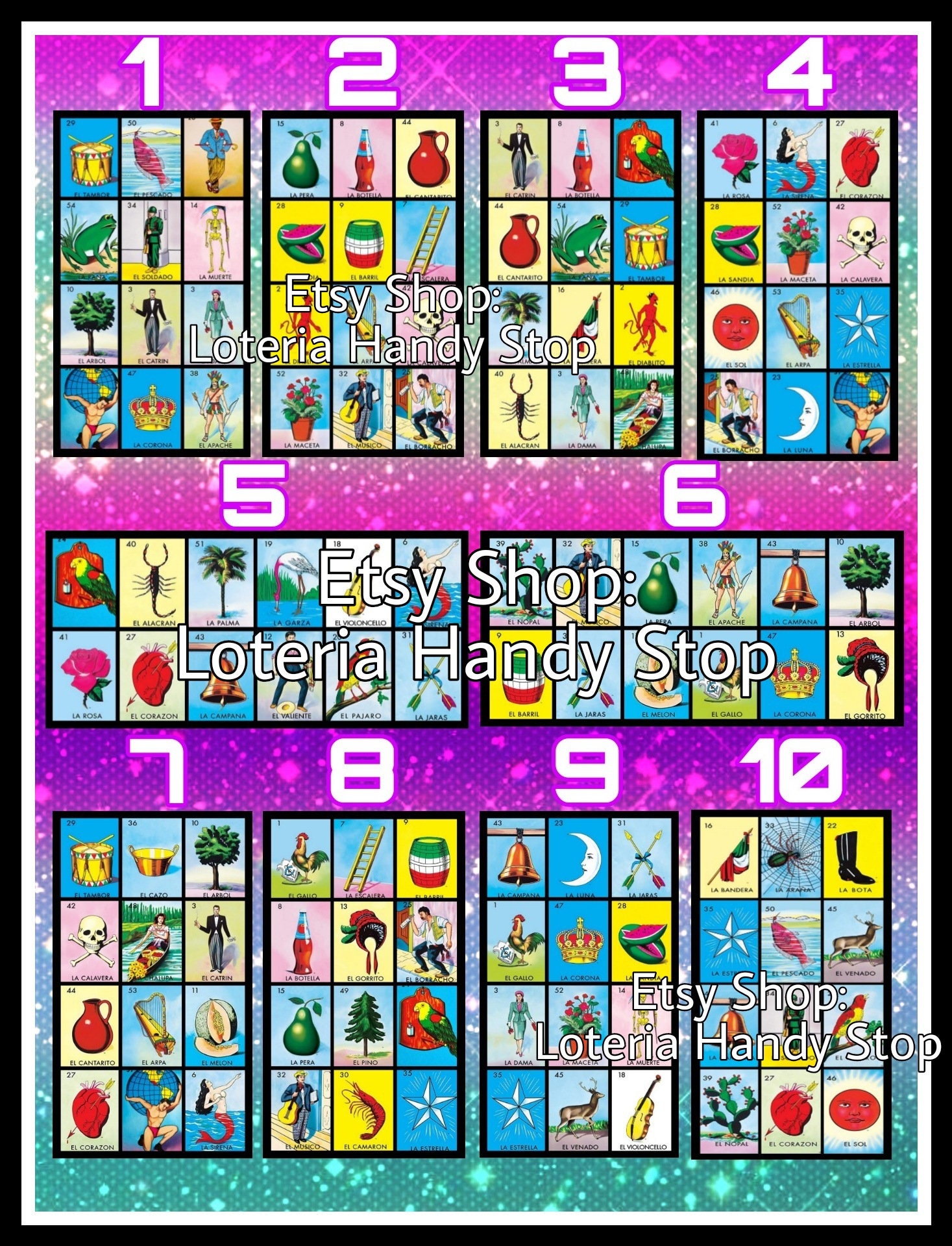 10 to Win 100 Loteria Board Game to Play Online 