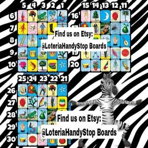 Loteria Line Board 30 Numbers