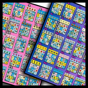 25 Numbers Loteria Boards Quadruples Lines Game