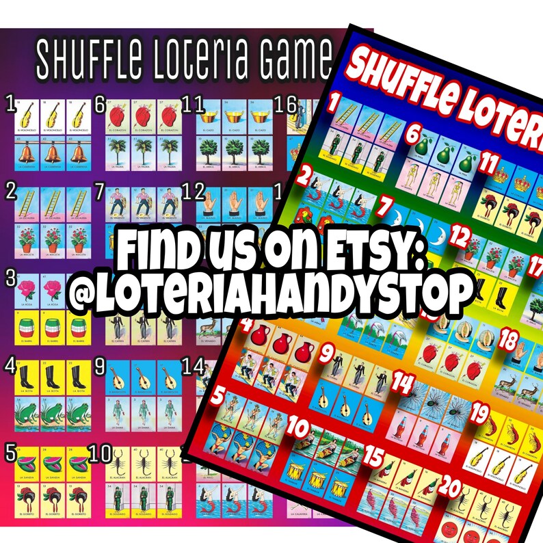 Shuffle Numbers Game 20 Numbers Shuffle Loteria Game Boards to Play Online - Etsy Canada