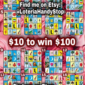 10 Dollars to win 100 Loteria Board Game to Download Play Online
