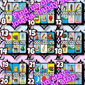 Neighbors Loteria Board Game 30 Numbers to Play