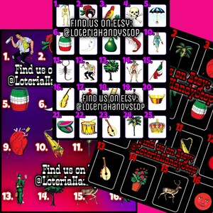 Loteria Single Characters Digital Game Boards to Play Online