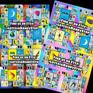 Carta de Loteria con 24 numeros