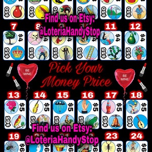 No Repeats 24 Numbers Loteria Board Game to Play Online