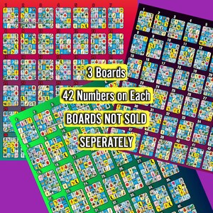 42 numéros I Cartes Loteria I Premier à remplir Loteria I Téléchargements numériques Loteria
