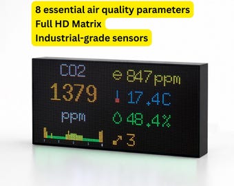 Monitor LED de calidad del aire interior con integración Home Assistant