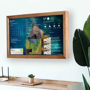 Digital Dashboard 24'' for Home & Office, Virtual Assistant, Smart Display, Photo Frame, Weather Station, Calendar Screen, Digital Planner image 2