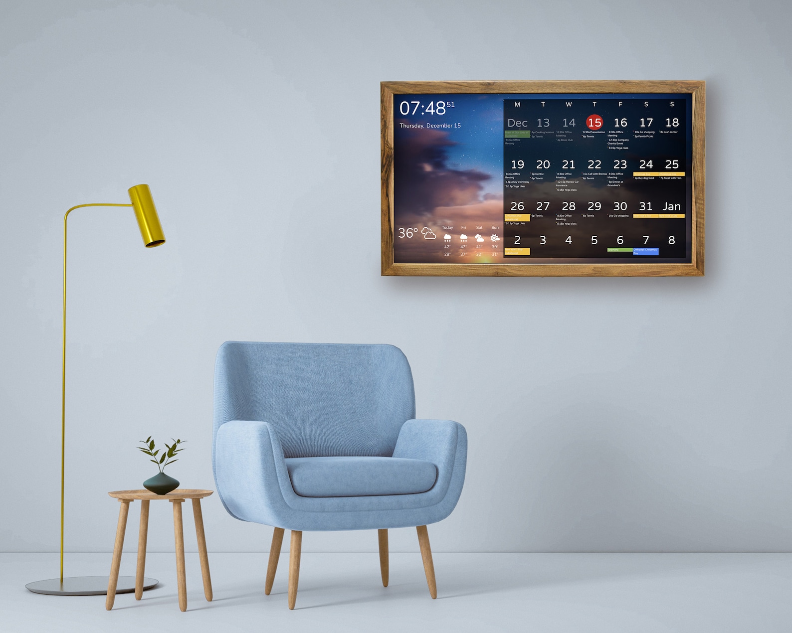 Electronic Wall Calendar 32 Inch Family Command Center Home Assistant Electronic Wall Calendar 32 Inch Family Command Center Home Assistant