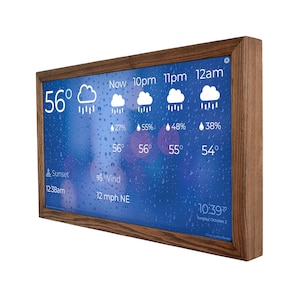 24 Inch Smart Weather Dashboard: Digital Family Planner, DAKboard Compatible, Google Apple Calendars