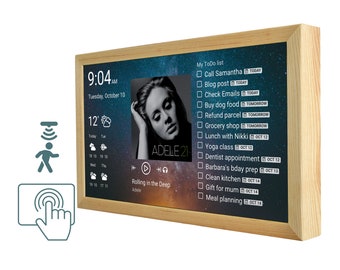 Touchscreen Family Chore Chart 24" met Ingebouwde Bewegingssensor, Digitaal Wall Display, Huisplanner, Takenlijst, Family Command Center