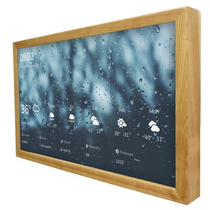 Smart Wifi Wetterstation 32'', Digitaler Familienplaner, Digitaler Bilderrahmen, Google Apple Kalender, Familienkommandozentrale, Dakboard
