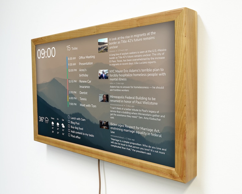 Electronic Wall Calendar 32 Inch Family Command Center Home Etsy Electronic Wall Calendar 32 Inch Family Command Center Home Etsy
