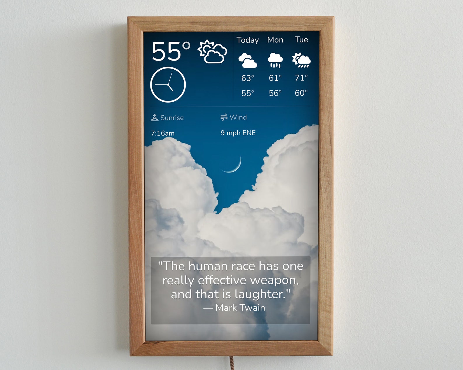 Elektronischer Wandkalender 24'', Family Command Center, Home Assistant