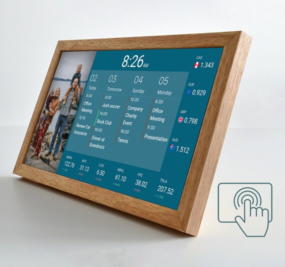 Touchscreen Digital Desk Calendar 15.6 Inch, Sync With Google Calendar &  Todoist, Virtual Assistant, Dakboard Smart Display, Family Planner 