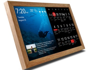 Calendário de mesa digital com tela sensível ao toque de 15,6" – Edição Especial