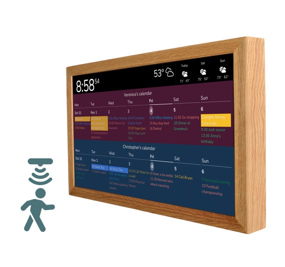 Smart Board 24'' With Built-in Motion Sensor, Dakboard Smart Screen, Digital  Wall Display, Smart Calendar, Family Command Center, Dashboard - Etsy