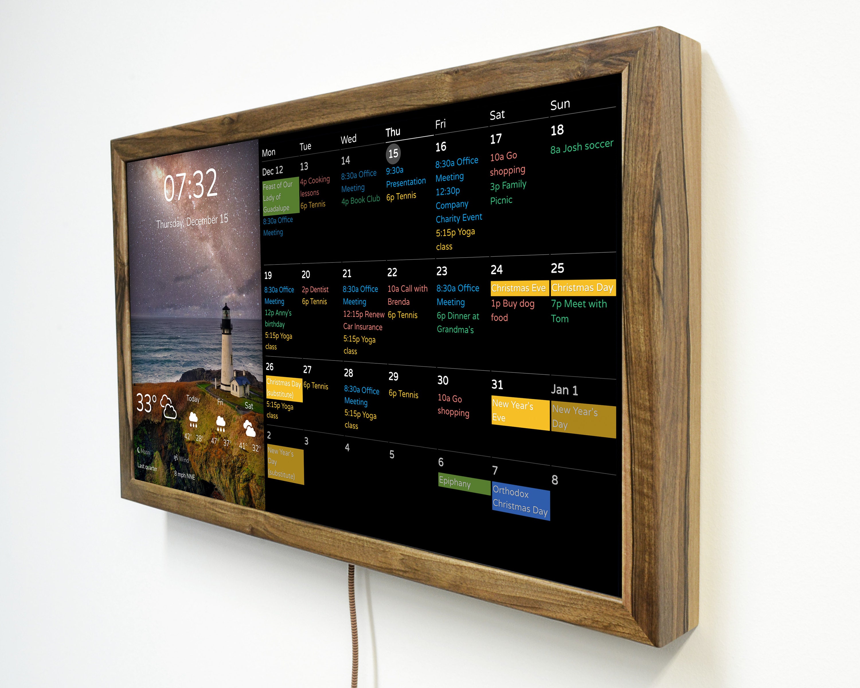 Mini Wifi Wetters tation Prognostiker Digitaluhr Kalender Outdoor